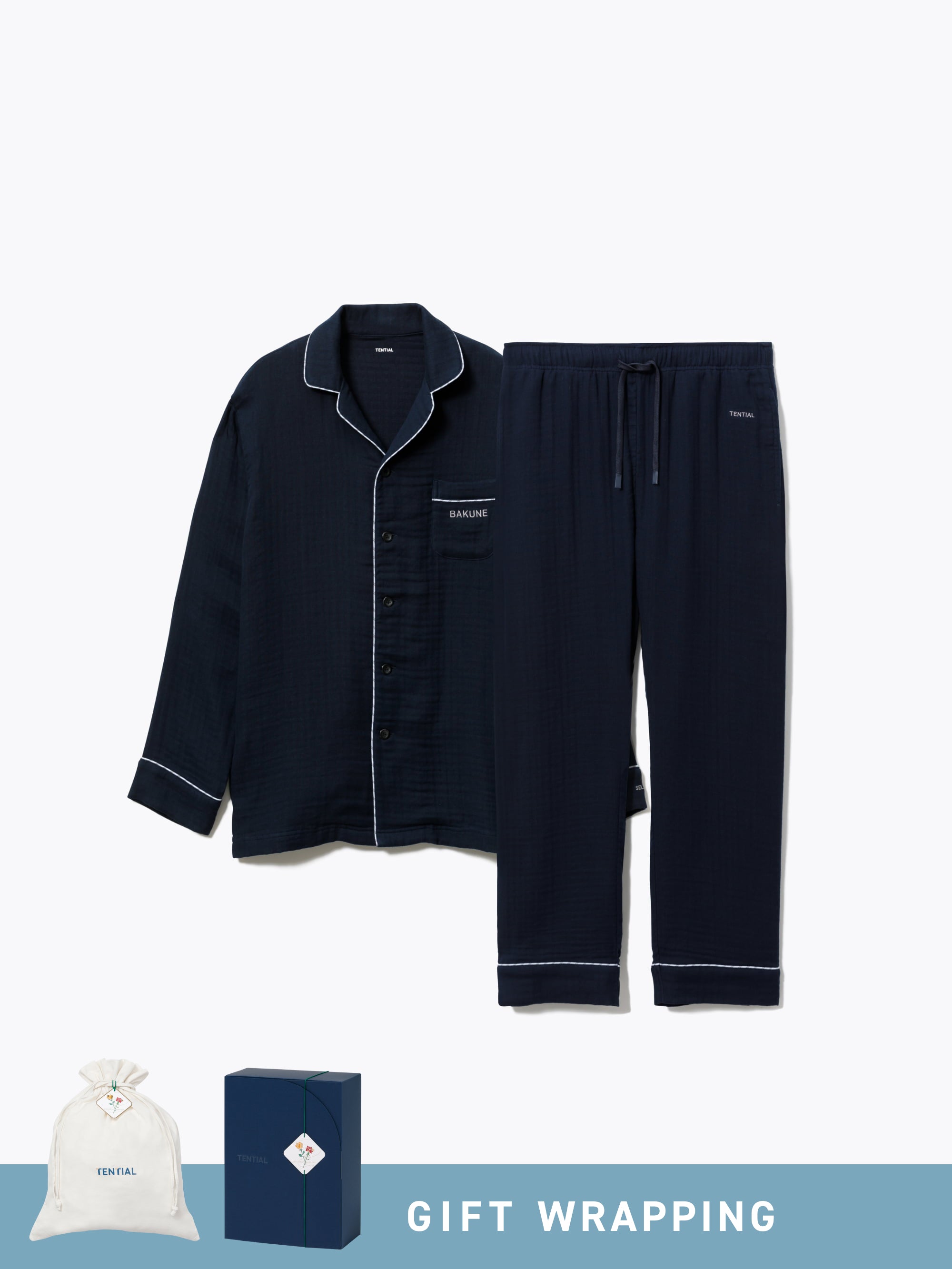 Gift Set - BAKUNE Pajamas Gauze Long Setup - TENTIAL