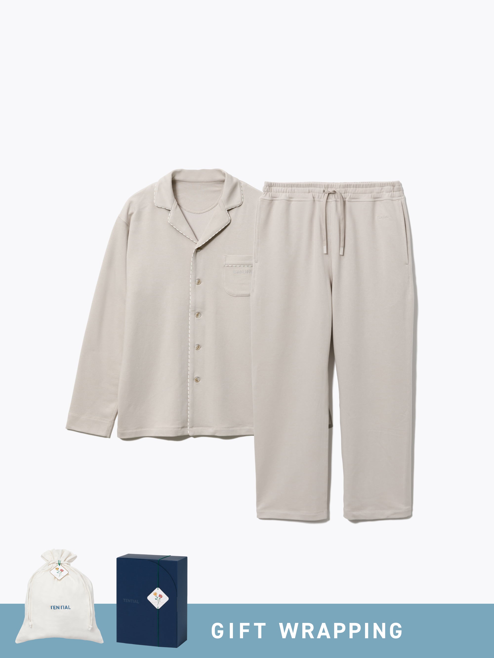 Gift Set - BAKUNE Pajamas Sweat Long Setup - TENTIAL