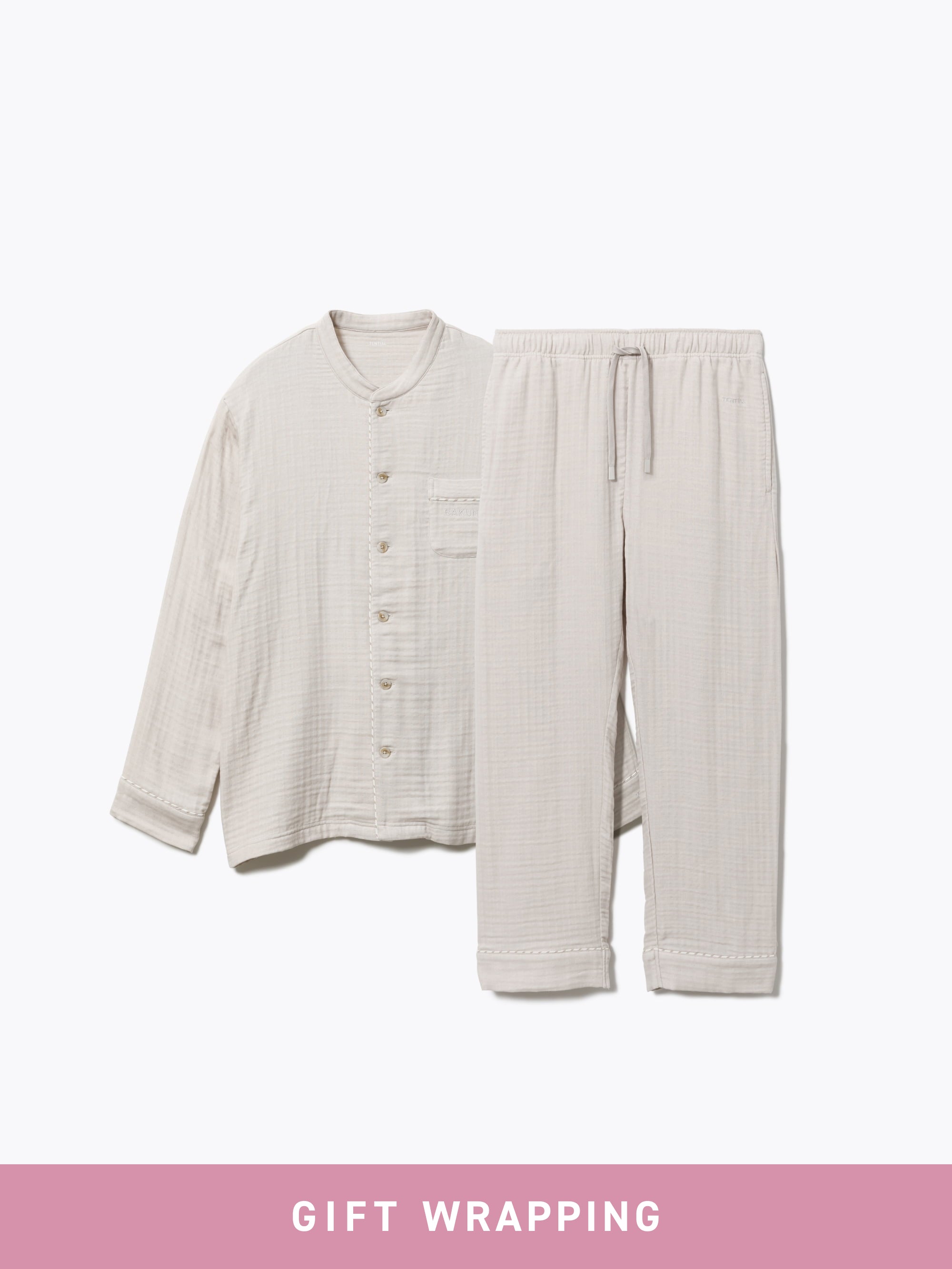 Gift Set - BAKUNE Pajamas Gauze Band Collar Long Setup