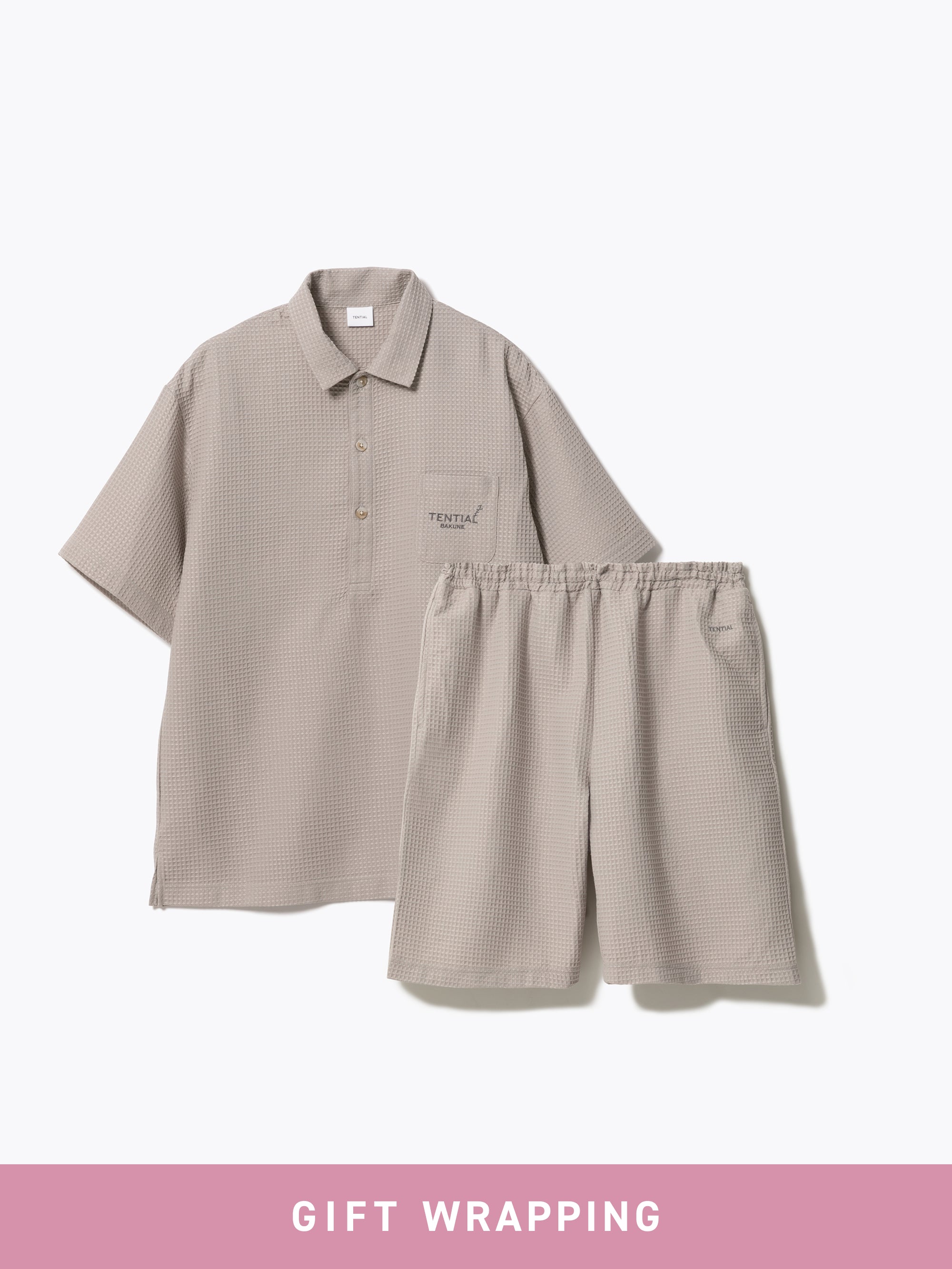 Gift Set - BAKUNE Waffle Men's Short Setup - TENTIAL