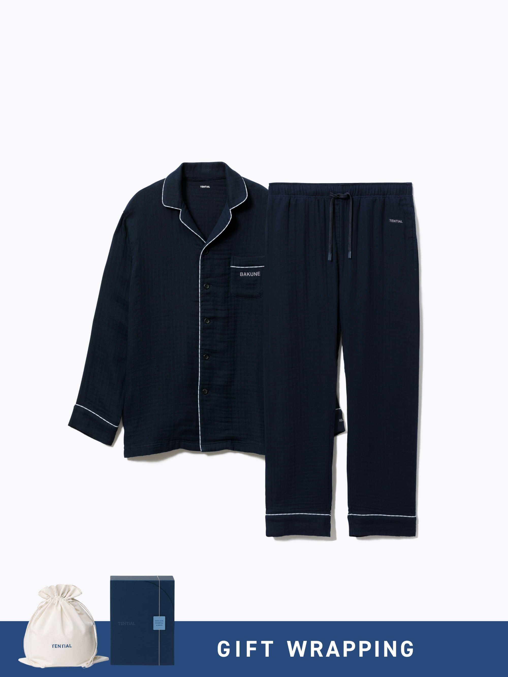 Gift Set - BAKUNE Pajamas Gauze Long Setup - TENTIAL