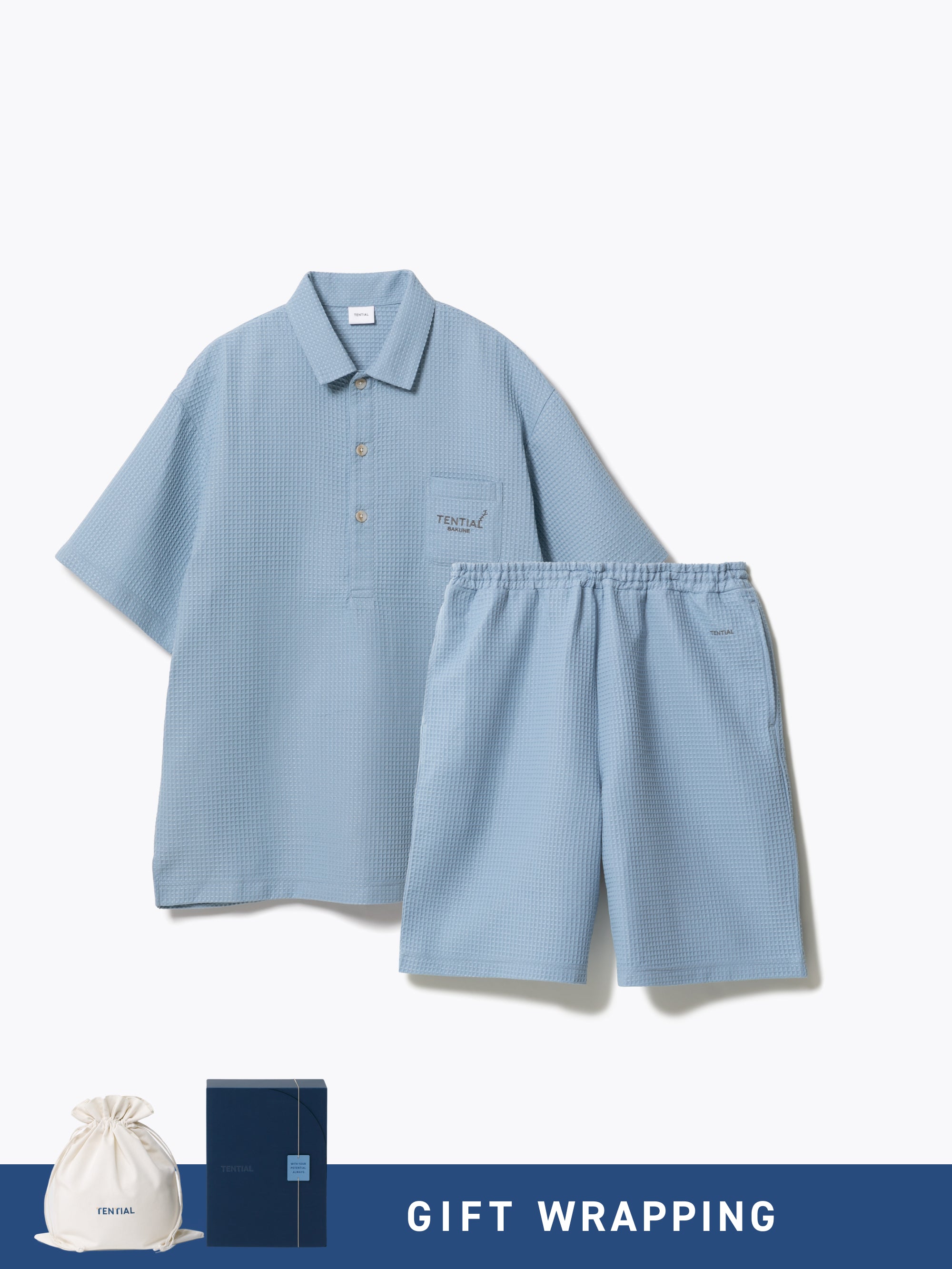 Gift Set - BAKUNE Waffle Men's Short Setup - TENTIAL