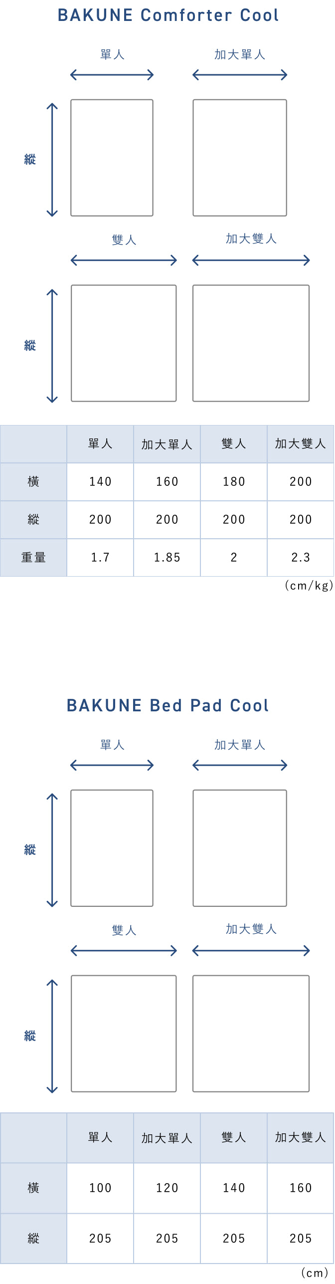 BAKUNE Comforter Cool / 2-Piece Bedding Set